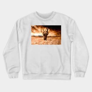 Stunning And Beautiful Elephant Digital Painting Crewneck Sweatshirt